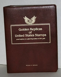 Golden Replicas Of United States Stamps 22kt- Set Of 60+ Stamps Album - Picture 1 of 3