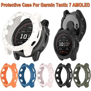 Bumper Edge Shell TPU Screen Protector for Garmin Tactix 7 AMOLED Smart Watch - Photo 1 sur 14