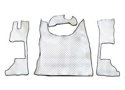 Weiße Fußmatten Eco Lederbezüge Für Neue DAF XG+ 2021+ Lkw Linkslenker - Bild 1 von 2