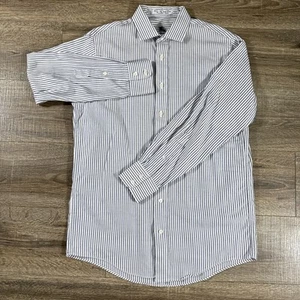 Vintage Burberry Hemd Herren 15,5 x 33 Blau Weiß USA Kleid London England Luxus - Bild 1 von 16