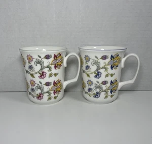 Minton Haddon Hall Bone China Mugs Set of Two Floral Chintz - Picture 1 of 12