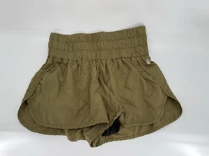 Free People Movement The Way Home Athletic Shorts Army Green Size LARGE EUC - Picture 1 of 13