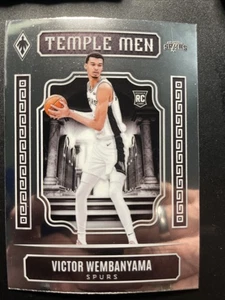 Tarjeta espejo de novato Victor Wembanyama 2023-24 Panini Phoenix Temple Men RC Spurs - Imagen 1 de 3