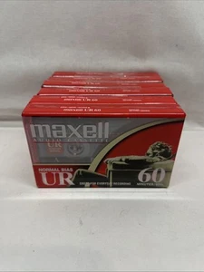 6 nastri cassette vuoti Maxell Audio UR 60 sigillati nuovi - Foto 1 di 6