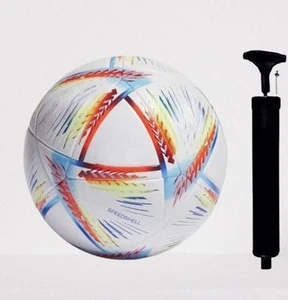 World Cup 2022 Football Full Size-5 with 6inch air Pump and pin - Picture 1 of 3