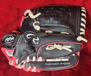 Guante Rawlings Niñas Derecha 10.5" PL105PW Béisbol Softbol Rosa Negro Excelente - Imagen 1 de 5