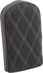 Drag Specialties Double Diamond Pad for Square Sissy Bars Tall Black/Silver - Picture 1 of 1
