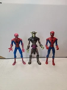 2008 Spectacular Spiderman Figure Lot Spiderman x2 & Green Goblin - Picture 1 of 10
