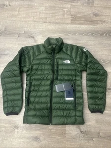 Mens The North Face Summit Down Small Breithorn Hooded Insulated Jacket - Pine - Picture 1 of 8