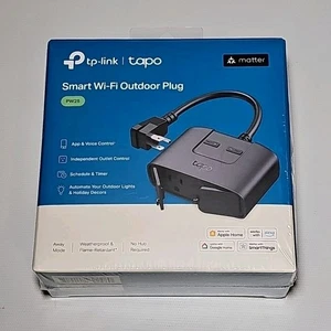 TP-Link PW25 Tapo Wi-Fi Smart Weatherproof Outdoor Dual Plug NEW SEALED - Picture 1 of 2