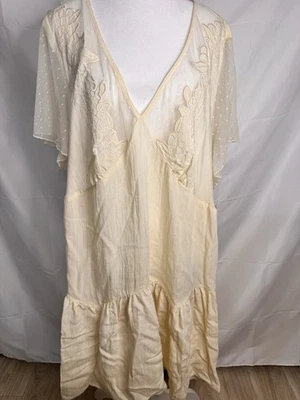 Torrid Festi Cream Dress With Lace Accents Plus Size 3xl - Image 1 of 4