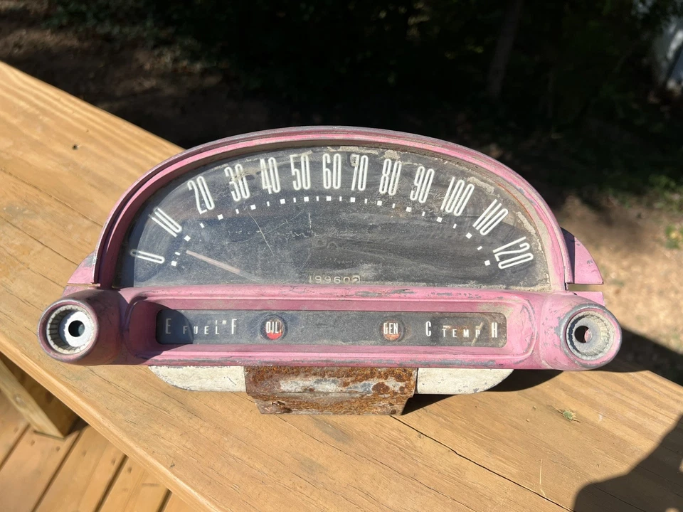 1955-56 Ford Victoria Fairlane ThunderBird ? Dash Instrument Cluster - Image 1 of 4