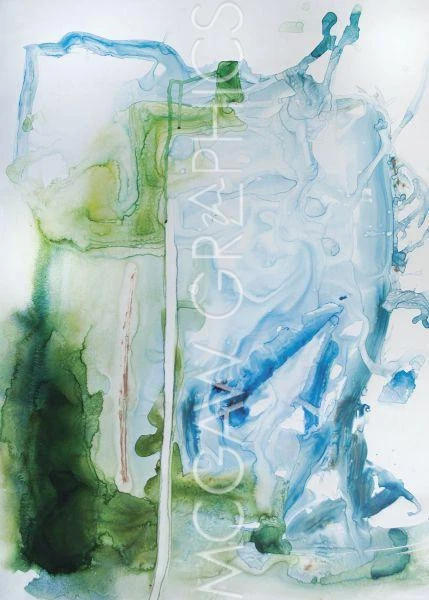 The Crazy Calm Abstract Art, Veronica Bruce, Wall Decor Print Poster 14" x 11" - Image 1 of 1