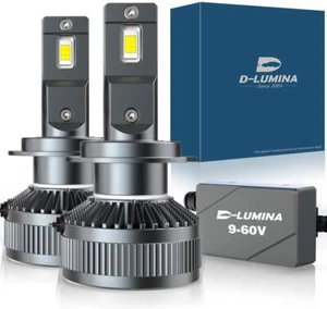 D-Lumina H7 (12V-24V) LED Headlight Bulbs, 130W 26000LM 6000K Canbus LED - Picture 1 of 12