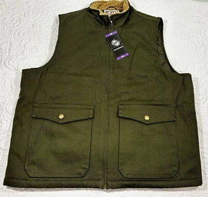 Workwear Product Gilet Uomo XXL Verde Oliva Tela Full Zip Fodera Trapuntata Nuovo con etichette - Foto 1 di 4