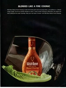 Vintage advertising print Food Wish-Bone French Dressing like fine Cognac 1963 - Picture 1 of 1