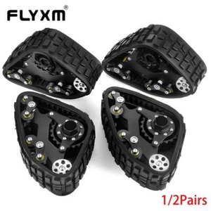 1/2Pair Snow Tracks Wheels for 1/10 RC Axial SCX10 TRX4 Offroad Crawler Car - Picture 1 of 11
