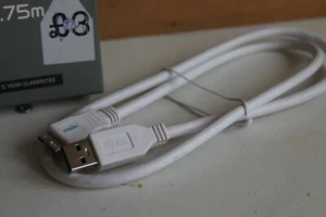 Maplin.White,USB 3.0 to Micro B O.75m. - Picture 1 of 3