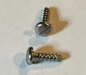 #4 x 3/8" Pan Head Slotted Sheet Metal Screws, Stainless Steel - Lot of 200 pcs. - Picture 1 of 1