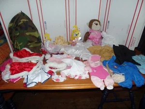 Build A Bear Workshop Braunbär & Kleidung Outfit Schuhe Accessoires 45 Mädchen Paket - Bild 1 von 15