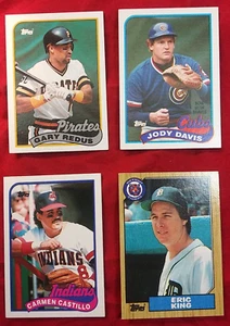 Gemischtes Baseball Lot mit 4 Karten. Carmen Castillo Eric King Jody Davis. Gary Redus - Bild 1 von 9