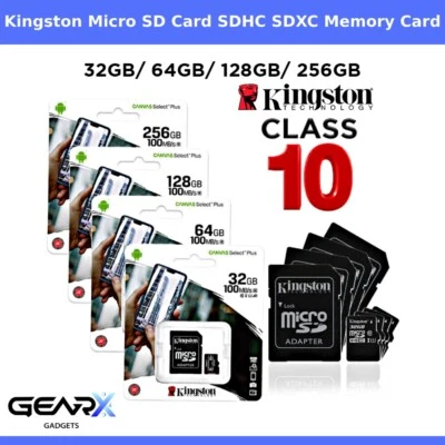 Micro SD Card 64GB 128GB 256GB 512GB TF Class 10 SDHC SDXC Memory Card + Adaptor - Image 1 of 3