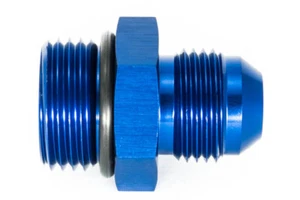 Gewindeadapter ORB 10 zu Dash 8 / -8AN / JIC 8 Blau eloxiert 3/4 - 16UNF - Picture 1 of 3