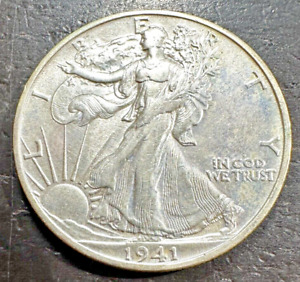 1941-S 50c Walking Liberty Half Dollar  - AU - 90% Silver