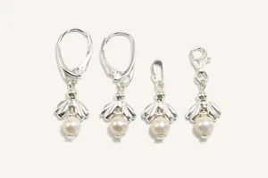 Inwaria Ángel De La Guarda 925 Plata Colgante Charm Pendientes, SS591 - Imagen 1 de 7