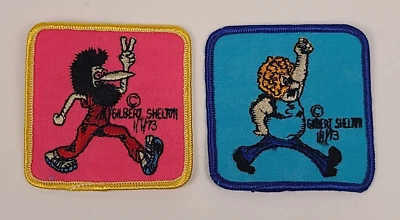 Vtg 70s The Freak Brothers Fat Freddy Phineas Sew On Patch Gilbert Shelton 1973 - Image 1 of 4