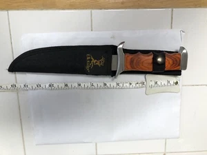 NOS Big Elk Ridge Fixed Blade Hunting Knife 440 Stainless 7”China/Black Sheath   - Picture 1 of 18