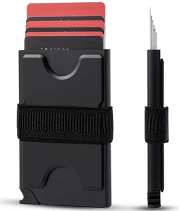 Slim Metal Wallet for Men – Minimalist RFID-Blocking Pop-Up Card Holder - Picture 1 of 10