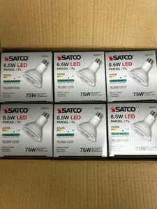 6PC OF Satco 8.5w PAR30L LED 90 CRI 4000K 40 deg. 120v - 75w equivalents S22215 - Picture 1 of 1