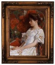 Hassam The Victorian Chair 1906 Wood Framed Canvas Print Repro 11x14