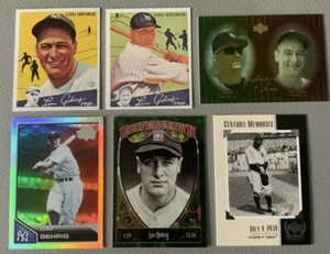LOU GEHRIG ASSORTED INSERT/ REPRINT CARD LOT (6) DIFFERENT EX TO NM HIGH BV - Picture 1 of 7