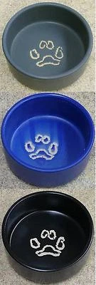 Napf Keramik matt glasiert mit Pfoten 0,3 oder 0,7 l, versch. Farben - Bild 1 von 4