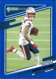 2021 Donruss #49 Jakobi Meyers Press Proof Blue New England Patriots Football - Picture 1 of 2