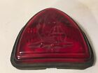 Vtg 40's Plymouth Red Tail Gas Brake Light Cover Raised Ship Boat PYH 