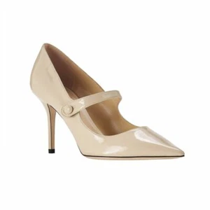 Tamara Mellon Co-Founder Jimmy Choo Hail Mary 90 Beige Patent Leather EU37.5-NWB - Picture 1 of 11