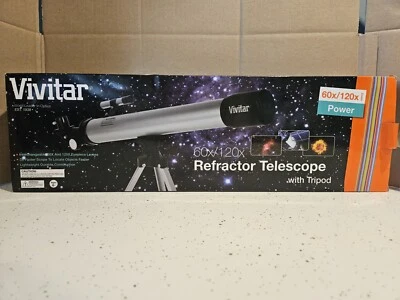 Vivitar TEL50600 60X/120X Telescope Refractor with TRIPOD - Image 1 of 4