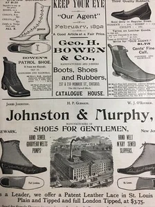 1892 Shoe Advertising Great Antique Ad Graphics Newark Factory ++ - Picture 1 of 7