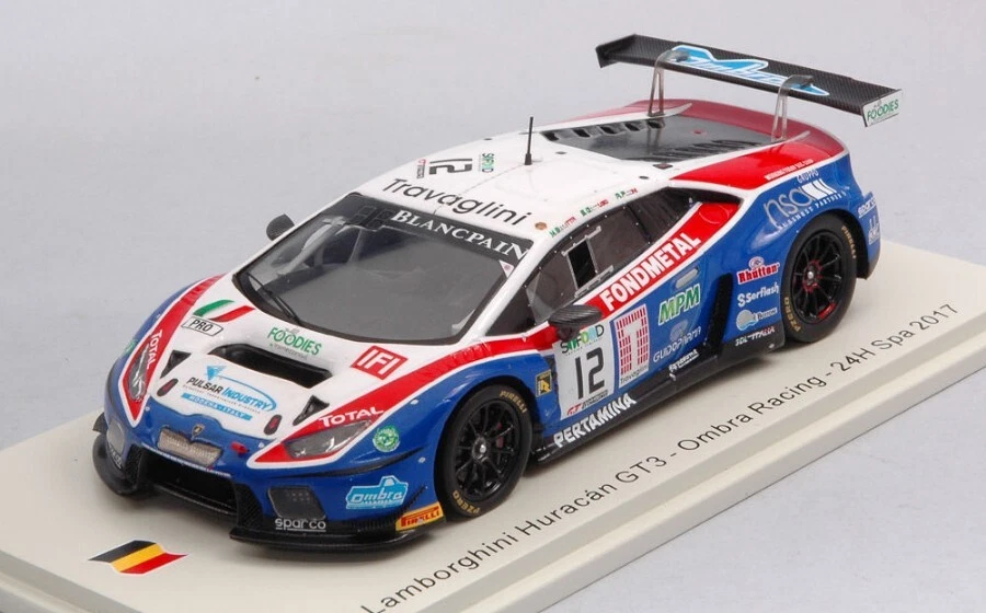 Modellino auto scala 1:43 Spark LAMBORGHINI HURACAN GT3 24H SPA 2017 racing - Immagine 1 di 1