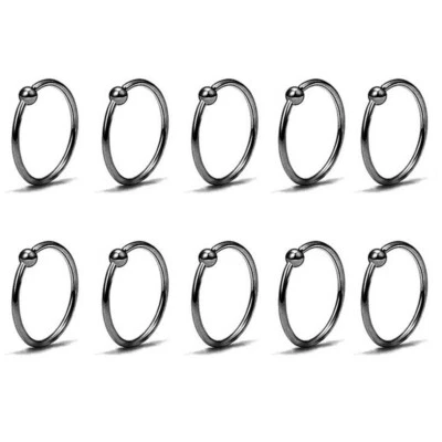 10pcs Steel Captive Bead Ring BCR Cartilage Ear Piercing Tragus Nipple Lip Hoop - Image 1 of 4