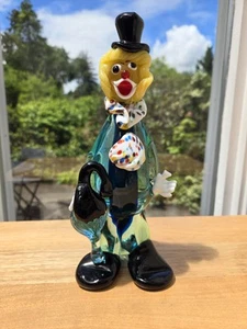 Vintage Murano venezianische Kunst Glas Clown Figur mundgeblasen italienisches Dekor - Bild 1 von 11