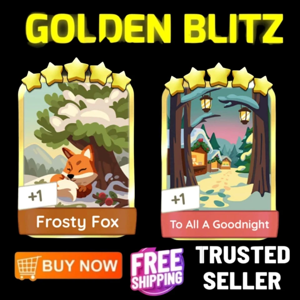 Frosty Fox & To All A Goodnight - PEGATINAS DORADAS_BLITZ_DISPONIBLES 24/7😊😊 Foto 1 de 1