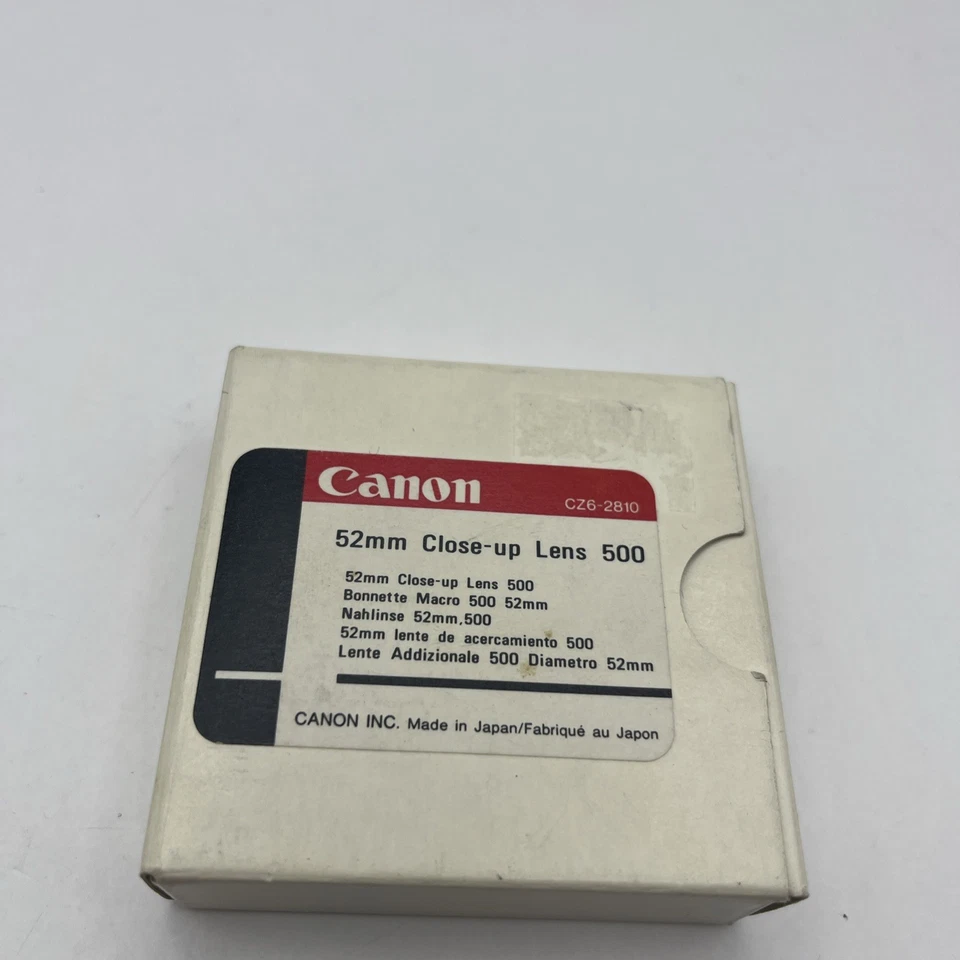 Canon 52mm Close-up Lens 500 CZ6 2810 Brand New Old Stock - Image 1 of 3