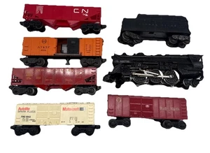 Vintage LIONEL POSTWAR 2035 & 6466w O GAUGE: CN-AT.&S.F-LEHIGH-BABY RUTH-AUTO - Picture 1 of 24