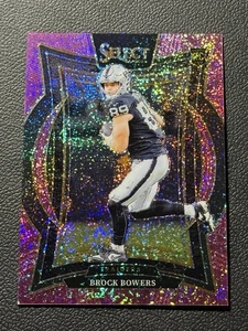 2024 Panini Select #31 Brock Bowers PINK GLITTER FOTL /15 Raiders ROOKIE SSP - Picture 1 of 2