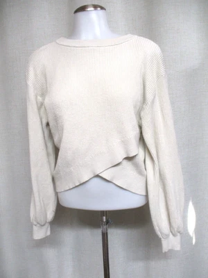LULULEMON ivory ribbed knit long sleeve pullover sweater blouse shirt top sz S - Image 1 of 4