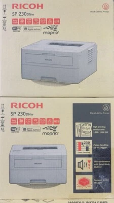 RICOH SP 230DNw NUOVA STAMPANTE LASER B/N A4 30ppm 1200x1200 DPI LAN WI-FI - Immagine 1 di 2